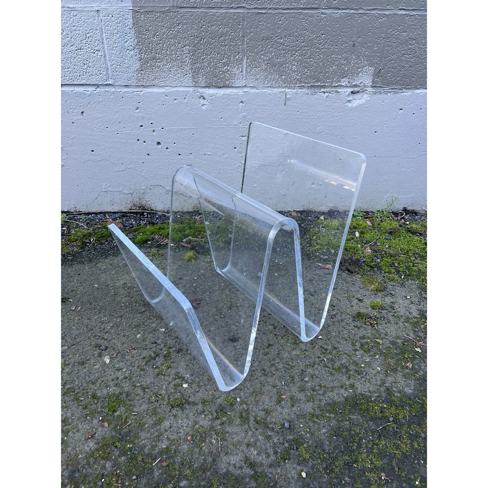 Interlude Home Acrylic Waverly Magazine Rack